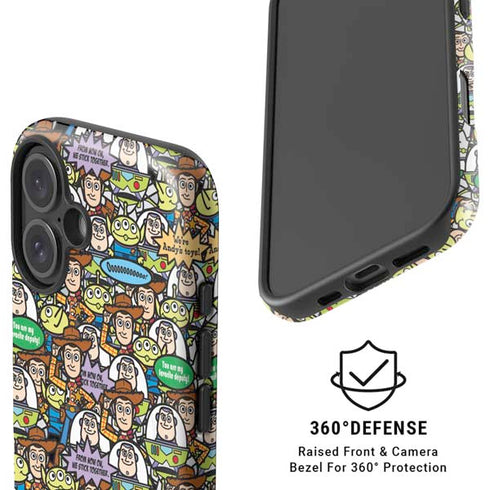 Disney Toy Story Characters Collage Pattern iPhone 16 Plus Magsafe Impact Case